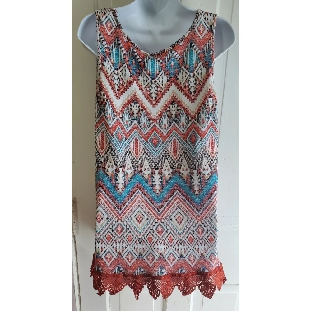No Comment Aztec Print Tank Top - Picture 5 of 7